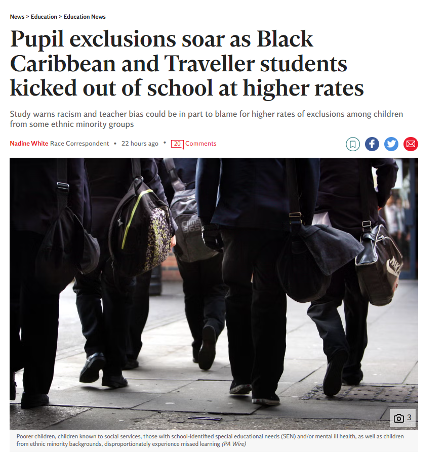 Why Are Black Pupils Disproportionately Excluded from UK Schools?